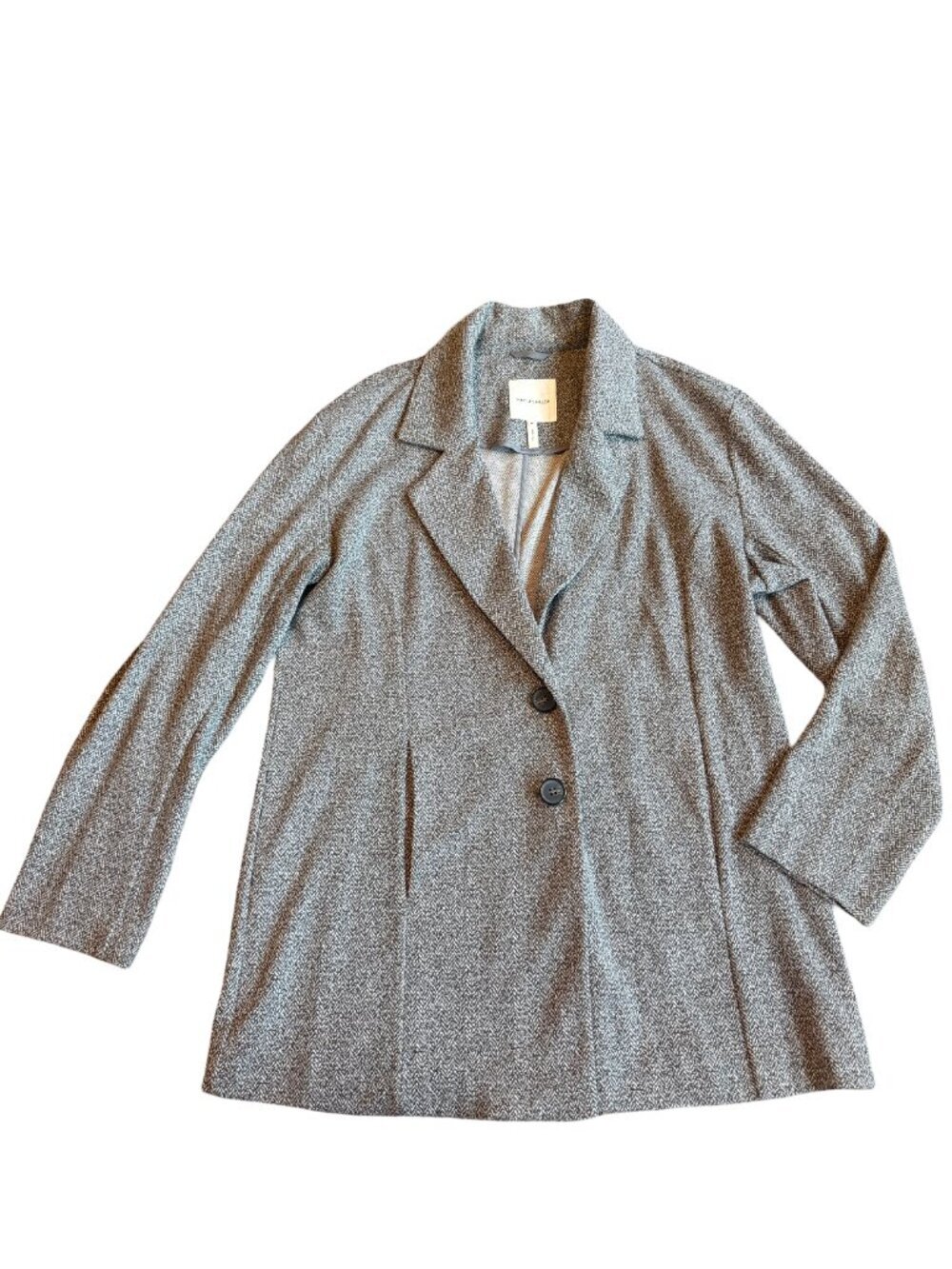 Avec Les Filles Button-Down Blazer Jacket Comfort Stretch Relaxed Fit Sz Medium